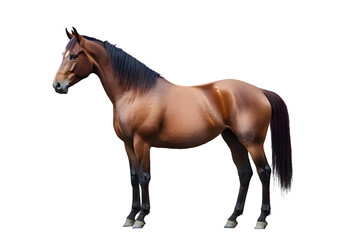 Obraz premium Brown horse isolated on transparent background