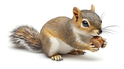 Obraz premium Squirrel foraging food