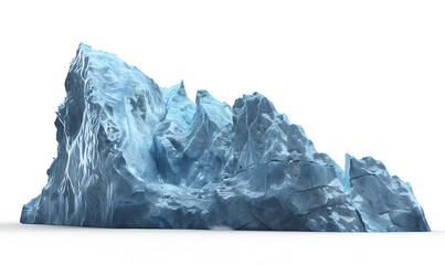 Obraz premium Massive iceberg isolated on white background