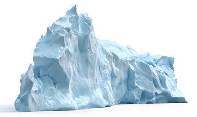 Obraz premium Massive iceberg isolated on white background