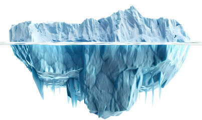 Obraz premium Massive iceberg isolated on white background