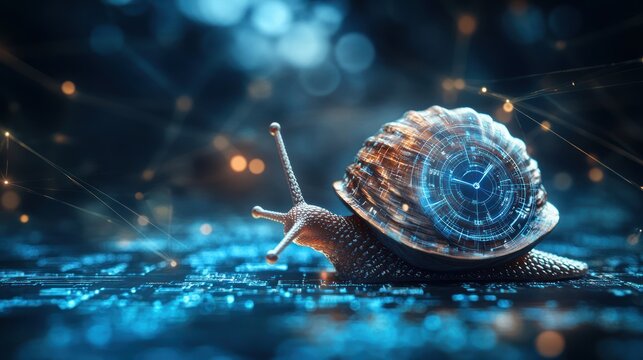 Snail with a Clock on Its Shell
