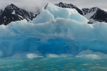 Magdalena Fjord, Glaciers, Spitsberg Island, Svalbard Archipelago, Norway