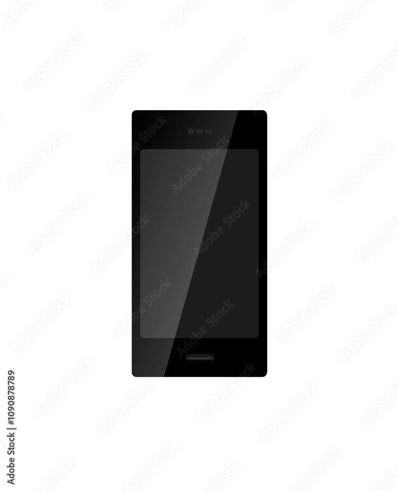 Aufkleber isolated tablet or smartphone device with a blankscreen shown on a white background. concept of mode