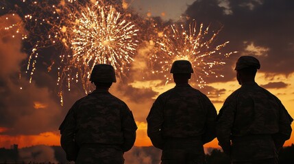 Fototapeta premium Veteran family celebration events, fostering camaraderie and appreciation