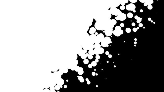 video transitions effect with bubbles in different directions