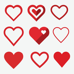 love vector set on white background