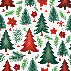 Obraz premium Festive Flora: A Collection of Decorative Winter Ornaments - Christmas Season Design With Christmas Trees