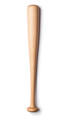Obraz premium Wooden baseball bat, isolated on white background