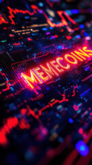 Obraz premium Exploring the Rise of Meme Coins: Unveiling Trends in Digital Currency, Cryptocurrency Trading, and the Impact of Social Media on Financial Markets