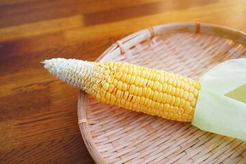 先端不稔になっていた家庭菜園のトウモロコシ