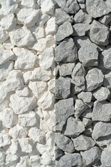Obraz premium White And Grey Gravel Seamless Texture As A Background, With Rocks Arranged In A Row