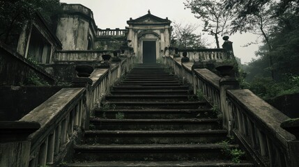 Fototapeta premium Dark tourism sites, historical places with unique, often somber, stories