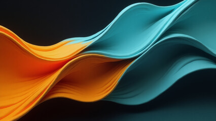 Fototapeta premium Abstract orange and blue background. Generative ai.