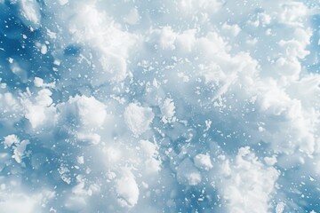 Obraz premium closeup of white snow on ground. MZ