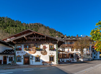 Hotel zur Post, Wallgau, Werdenfelser Land, Oberbayern, Bayern, Deutschland, Europa