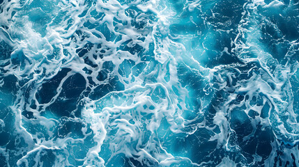 Obraz premium Background Completely Filled With the Top View of Ocean Waves.