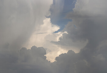 Dramatic clouds with blue sky background before sunset. The softness of the clouds and the brightness of the sky. Concept idea of Imaginative clouds and sky, Nature abstract composition, use it as you
