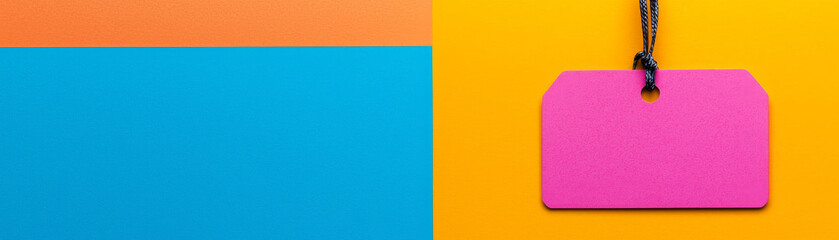 Colorful discount tag on vibrant background, perfect for promotions