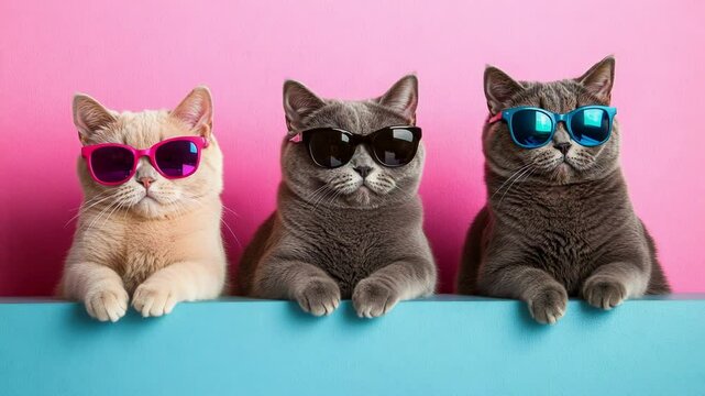 Stylish Cats in Sunglasses