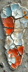 Cracked clay footprint.