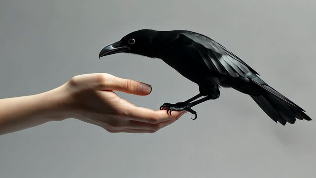 Rounded. Hands of people's crows in touch isolated on grey studio background. Concept of human relation, Video