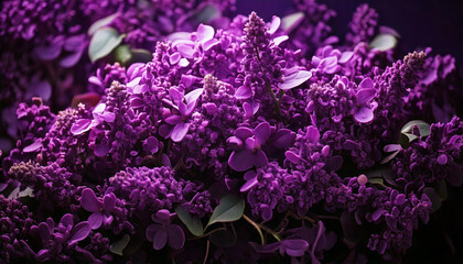 Obraz premium Deep purple background:Rich Purple Flowers.