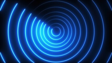 Abstract Glowing Neon Circle Background