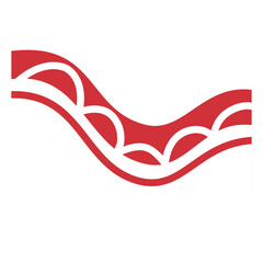 Abstract Red Wave Designs