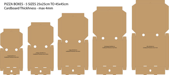 Pizza boxes template