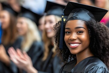 Fototapeta premium A portrait of an African woman with a degree. multi cultural, multi ethnic and diversity people concept.