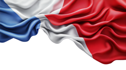 French flag on a transparent background