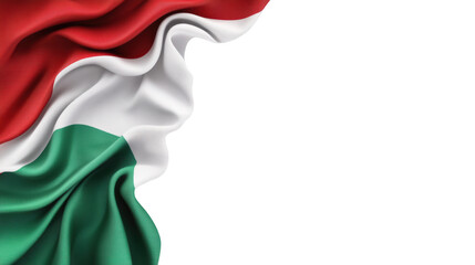 Italian Flag on Transparent Background