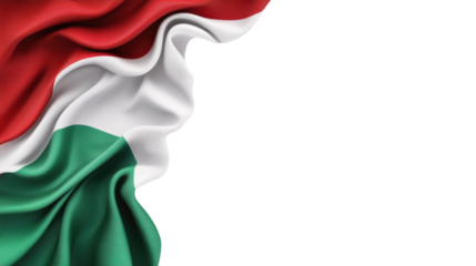 Italian Flag on Transparent Background