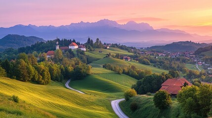 Slovenian road to the sunrise
