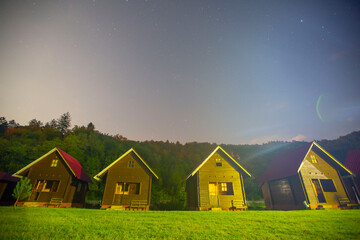 Spark trails extracted from evening astrophotography
