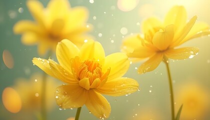 Fototapeta premium yellow flowers background