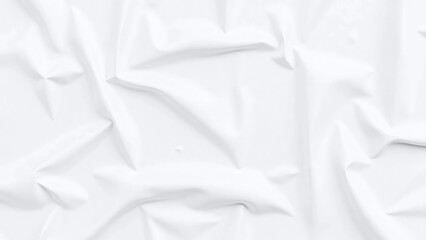 Fototapeta premium White crumpled paper-like surface with folds lines