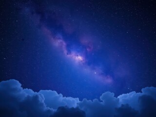 Obraz premium Beautiful background with swirling clouds, shining stars, and a stunning nebula in space, nebula, night, magical