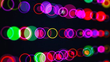 Abstract circles particles