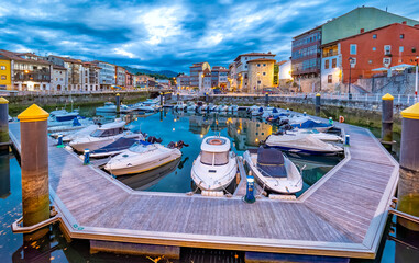 Llanes Harbour, City View, Street Scene, Asturias Green Coast, Llanes, Asturias, Spain, Europe