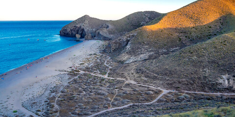 Beach of Los Muertos, Cabo de Gata-Níjar Natural Park, UNESCO Biosphere Reserve, Hot Desert...