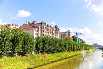 Obraz premium Bulak water canal in the center of Kazan. Russia