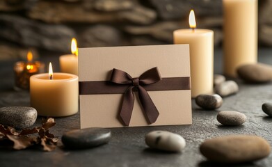 Elegant Gift Card with Candles
