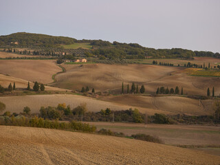 Obraz premium Sunset in Val d'Orcia, Tuscany 