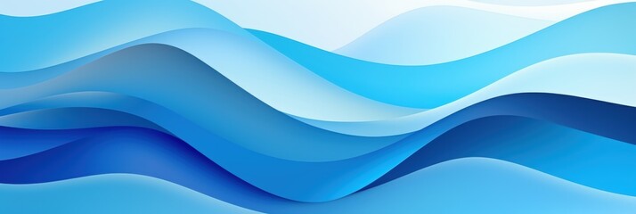 abstract blue wave paper art background. A blue and white abstract background with waves is a versatile design suitable for website backgrounds, social media graphics, and print materials.