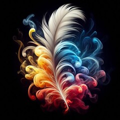 Obraz premium Feathered Plume Smoke that resembles a plume of feathers with a