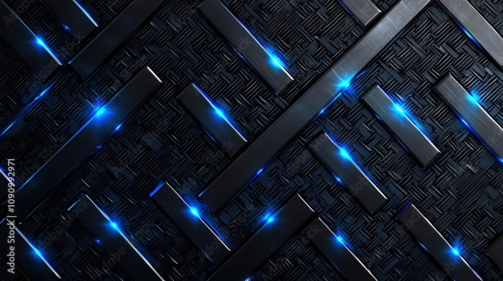 Leinwandbilder dynamic abstract geometric pattern digital art modern design high-tech environment close-up view vis