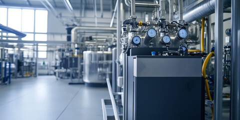 Fototapeta premium Carbon utilization technology, turning CO2 waste into useful products