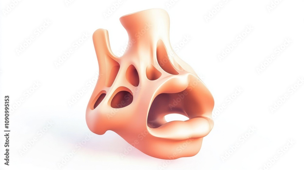 Aufkleber Abstract organic form with hollow spaces and a smooth texture.
